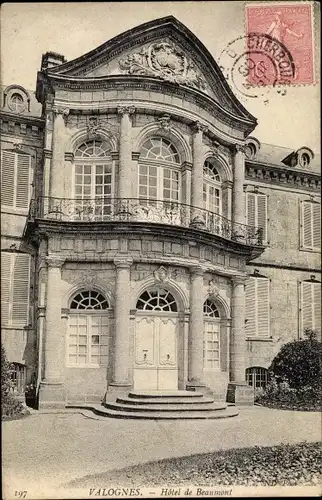 Ak Valognes Manche, Hôtel de Beaumont