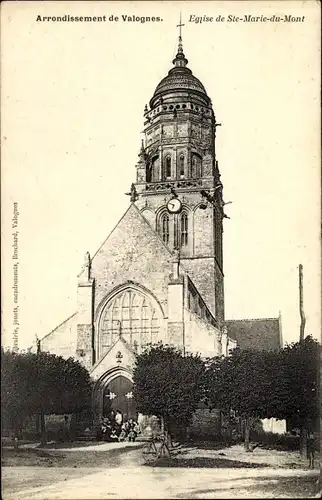 Ak Valognes Manche, Église de St. Marie du Mont