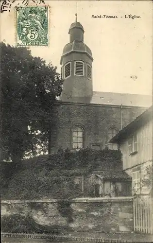 Ak Saint-Jean-le-Thomas Manche, Kirche