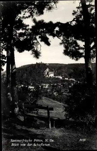Ak Pitten Niederösterreich, Blick von der Schafleiten