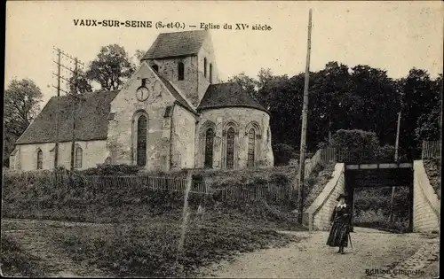 Ak Vaux sur Seine Yvelines, Kirche