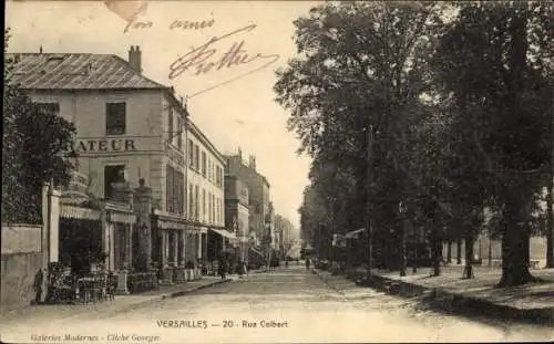 Ak Versailles Yvelines, 20. Rue Colbert