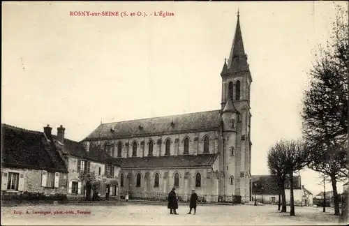 Ak Rosny sur Seine Yvelines, Kirche