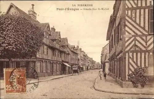 Ak Pont l'Évêque Calvados, Grande Rue St Michel