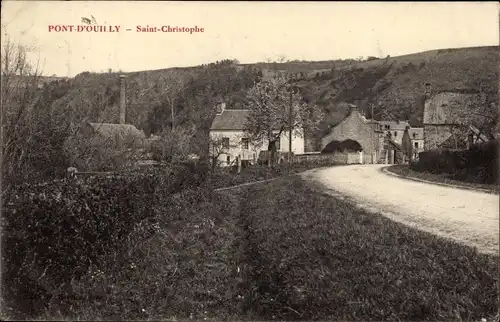 Ak Pont d'Ouilly Calvados, Saint Christophe