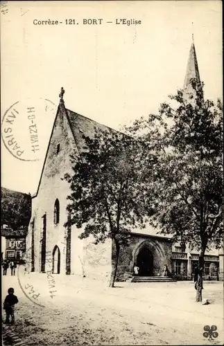 Ak Bort Les Orgues Corrèze Frankreich, L'Eglise