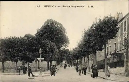 Ak Bellevue Meudon Hauts de Seine, L'Avenue Jacqueminot