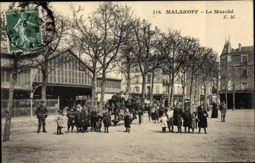 Ak Malakoff Hauts de Seine, Le Marche
