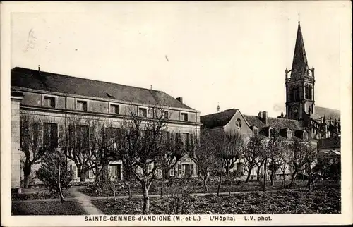 Ak Sainte Gemmes d'Andigné Maine et Loire, L'Hopital
