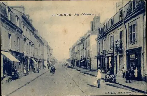 Ak Saumur Maine et Loire, Rue d'Orleans