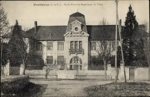 Ak Pontlevoy Loir et Cher, Ecole Primaire Superieure de Filles