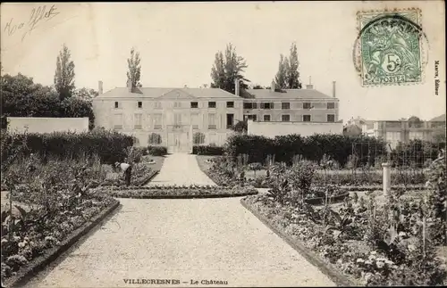 Ak Villecresnes Val-de-Marne, Le Chateau