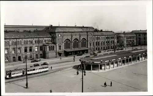 Ak Strasbourg Straßburg Elsass Bas Rhin, La Gare Centrale