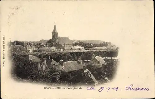 Ak Bray sur Seine Seine et Marne, Gesamtansicht