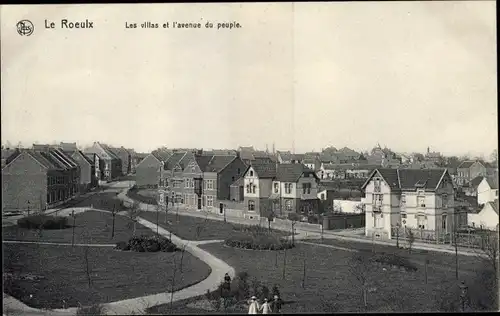Ak Le Roeulx Wallonien Hennegau, Les villas et l'avenue du peuple
