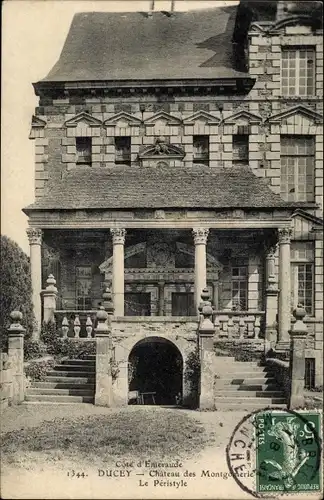 Ak Ducey Manche, Château des Montgomery, Le Péristyle