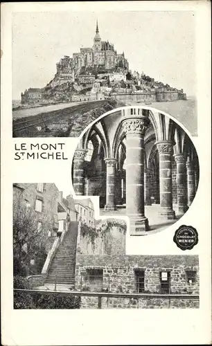 Ak Le Mont Saint Michel Manche, Kirchenansichten