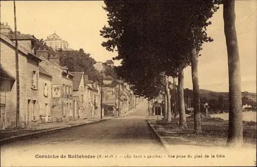 Ak Rolleboise Yvelines, Vue prise du pied de la Côte