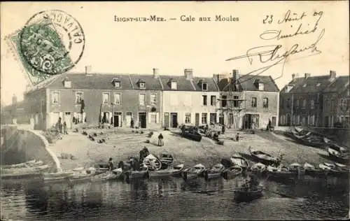 Ak Isigny sur Mer Calvados, Cale aux Moules