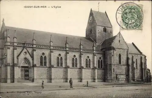 Ak Isigny sur Mer Calvados, L'Eglise