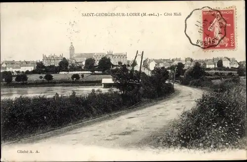 Ak Saint Georges sur Loire Maine-et-Loire, Cote Midi