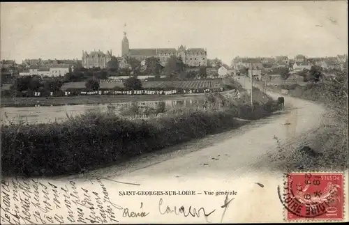 Ak Saint Georges sur Loire Maine-et-Loire, Vue generale