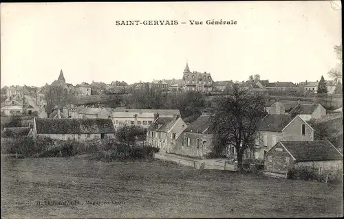 Ak Saint Gervais Val d'Oise, Vue generale