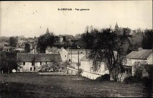 Ak Saint Gervais Val d'Oise, Vue generale