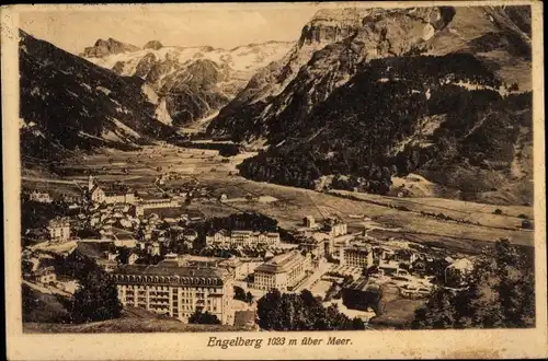 Ak Engelberg Kanton Obwalden Schweiz, Panorama vom Ort