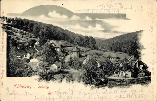 Ak Mühlenberg Holzminden an der Weser, Teilansicht vom Ort