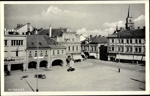 Ak Nymburk Středočeský kraj, Am Marktplatz, Bafa