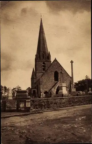 Ak Quettreville-sur-Sienne Manche, Kirche