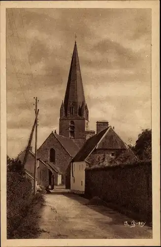 Ak Quettreville-sur-Sienne Manche, Kirche