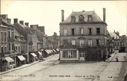 Ak Isigny sur Mer Calvados, Centre de la Ville