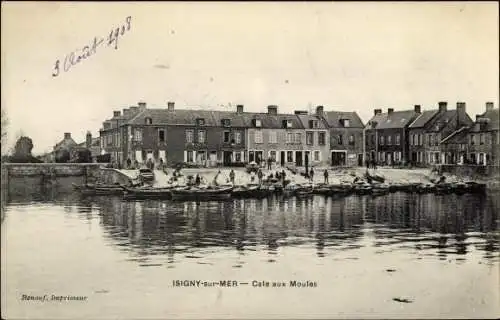 Ak Isigny sur Mer Calvados, Cale aux Moules
