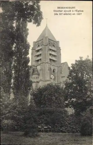 Ak Bessancourt Val d’Oise, Clocher ajoute a l'Eglise