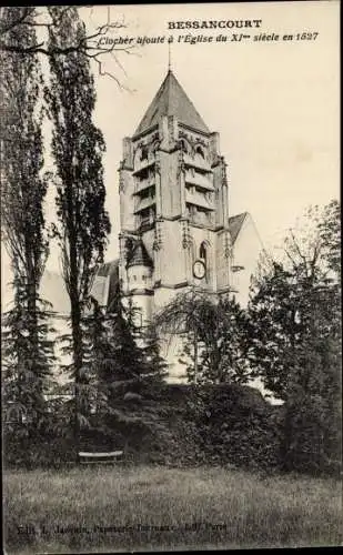 Ak Bessancourt Val d’Oise, Clocher ajoute a l'Eglise