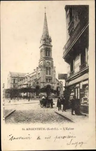 Ak Argenteuil Val d'Oise, L'Eglise
