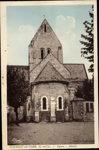 Ak Monthou sur Cher Loir-et-Cher, Eglise, abside