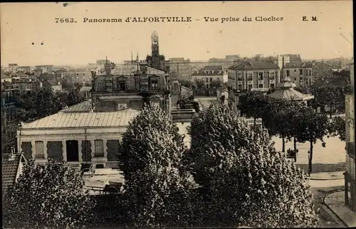 Ak Boissy Saint Leger Val de Marne, vue prise du Clocher