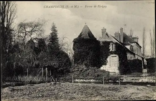 Ak Champdeuil Seine et Marne, Ferme de Pèrigny