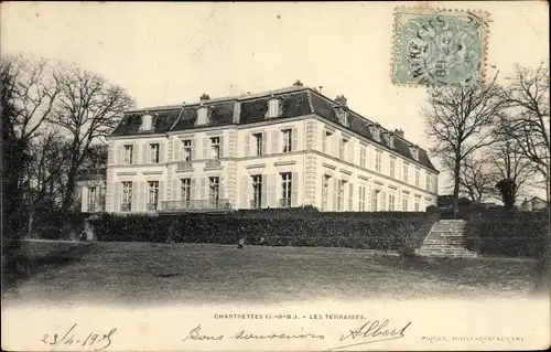 Ak Chartrettes Seine et Marne, Les Terrasses