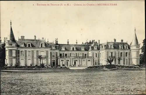 Ak Tournan-en-Brie Seine et Marne, Château du Cemin à Neufmoutiers