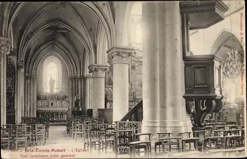 Ak Brie Comte Robert Seine et Marne, Kircheninneres