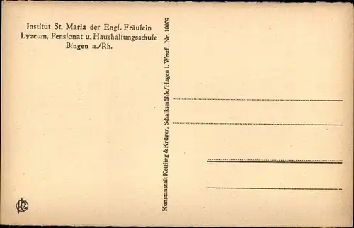 Ak Bingen am Rhein, Institut St. Mariä der Englischen Fräulein, Mädchen beim Spiel