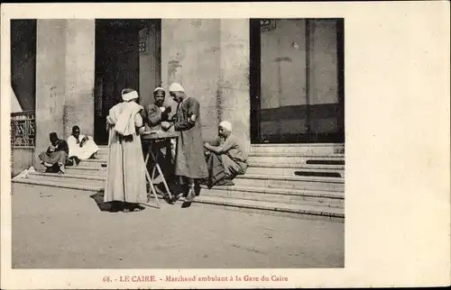 Ak Cairo Kairo Ägypten, Marchand ambulant a la Gare du Caire