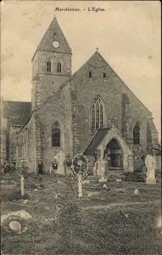 Ak Marchésieux Manche, Kirche
