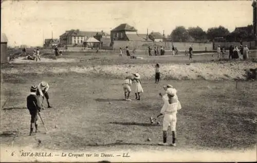 Ak Riva Bella Calvados, Le Croquet sur les Dunes