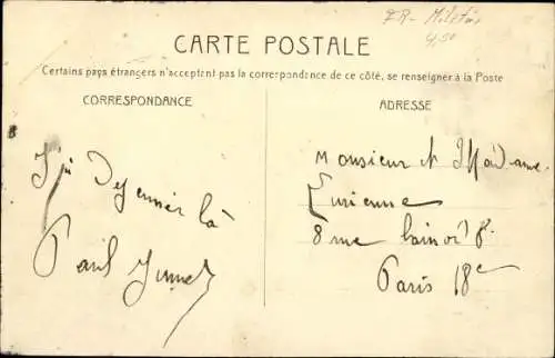 Ak Courbevoie Hauts de Seine, Caserne Charras, 119, Cantine Sauve, 2 Bataillon