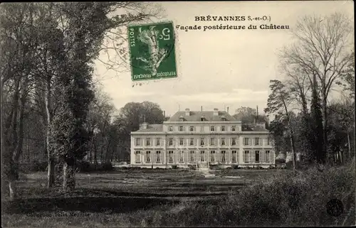 Ak Brevannes Val de Marne, Facade posterieure du Chateau